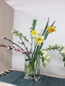 水仙とアーモンドの花